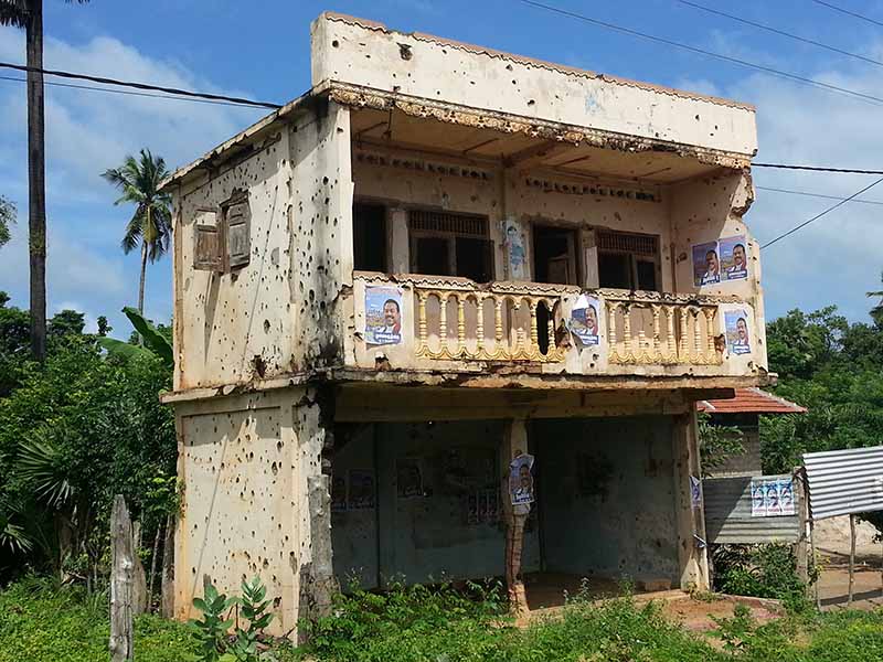 Home destroyed in war, Mullaitivu