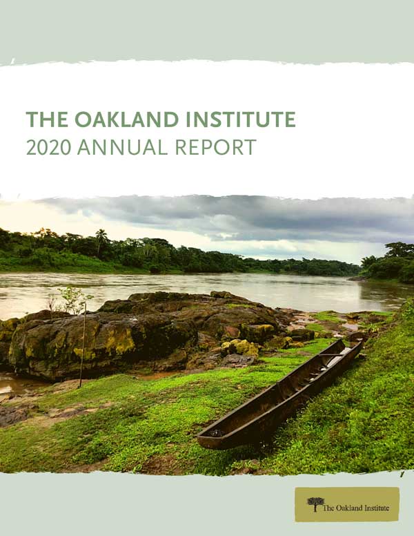 Oakland Institute 2020 Annual Report Cover