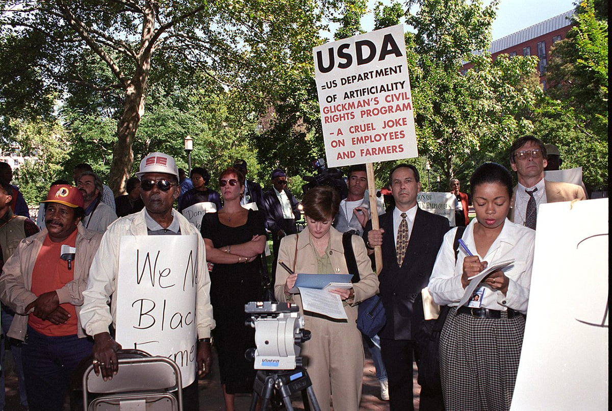 Photo of the protest of USDA discrimination