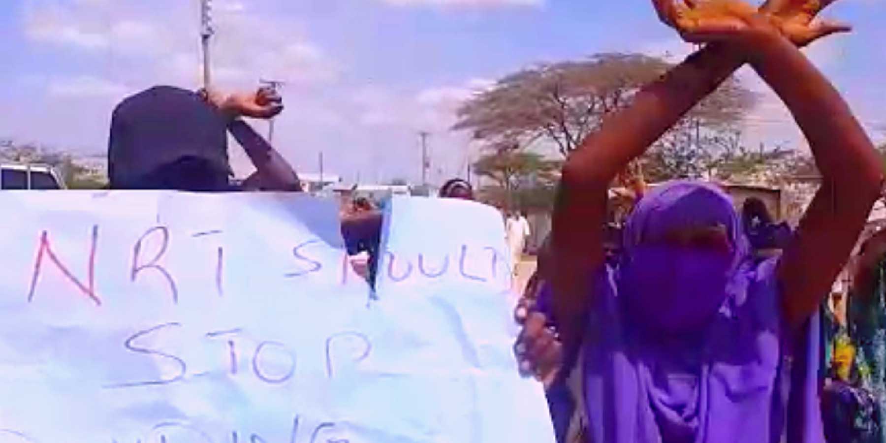 Protest Against NRT in Merti Sub-County, May 8, 2021.