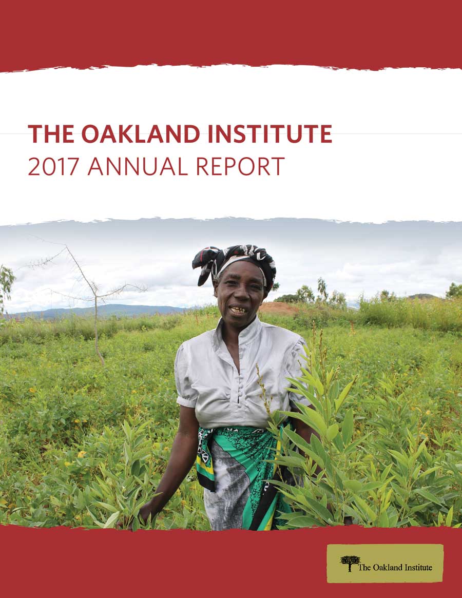 Oakland Institute 2017 Annual Report Cover
