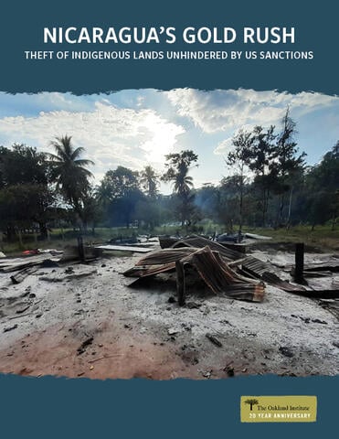Cover image of this report, Nicaragua's Gold Rush
