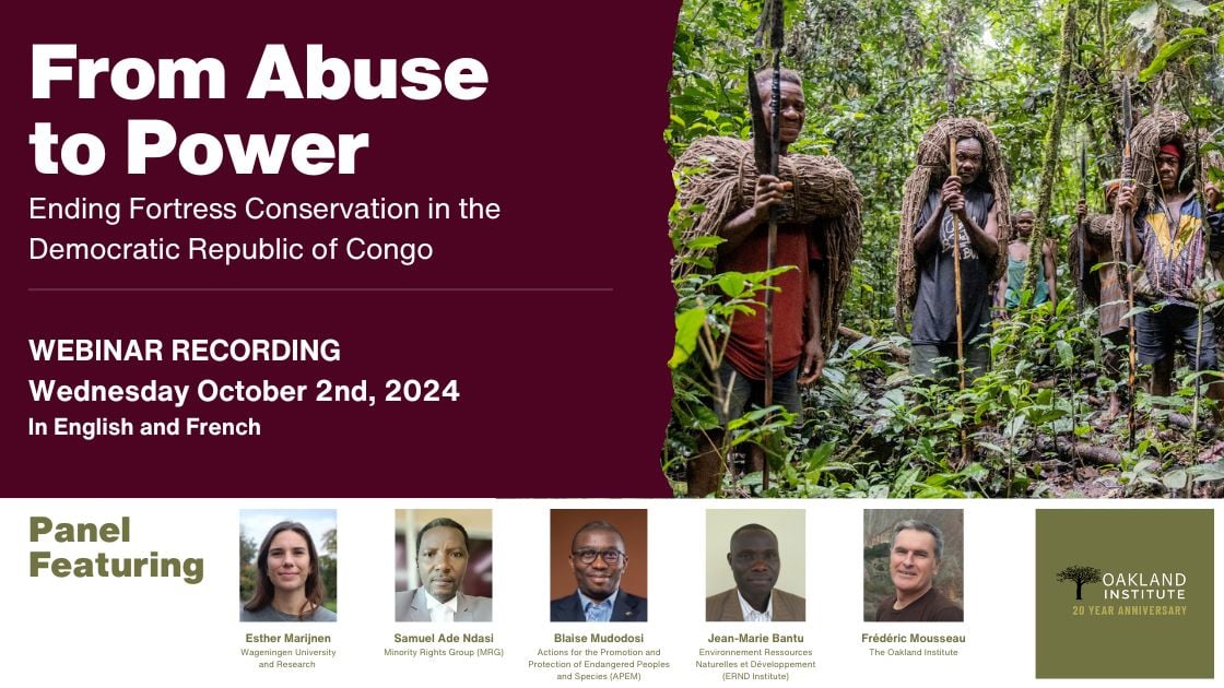 Webinar: From Abuse to Power: Ending Fortress Conservation in the ...